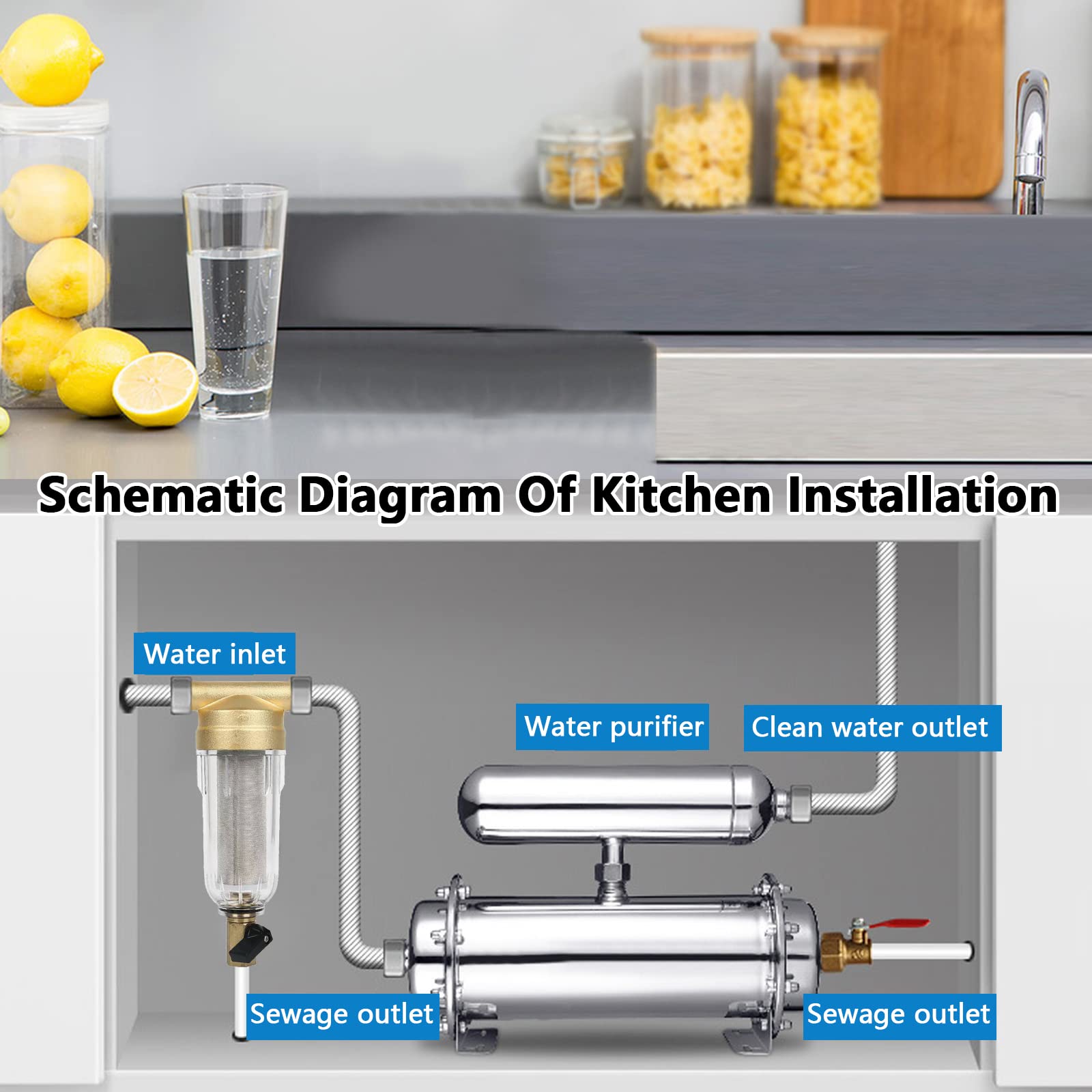 Filtro Fino Lavable, Prefiltro, Filtro de Agua del Grifo, Filtro de Sedimentos del Prefiltro, Filtro de Agua de Sedimentos Giratorio, para Filtro de Sedimentos de Manguera de Agua de Pozo