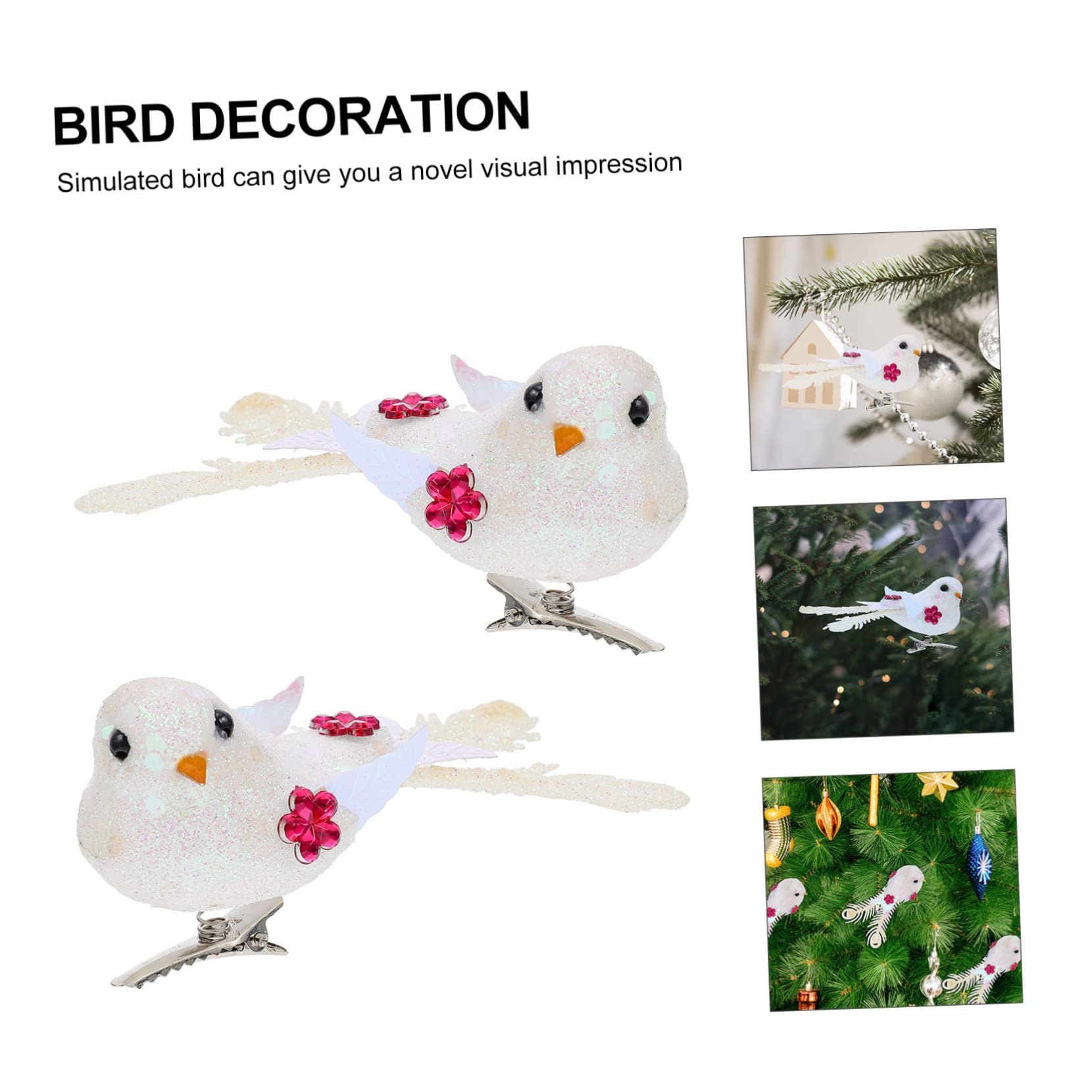 Alipis 5 Set Di Uccelli Simulati Per Decorazioni Per Lalbero Di Natale Uccelli Per Decorazioni Per Ufficio E Casa 6 Pezzi * 5