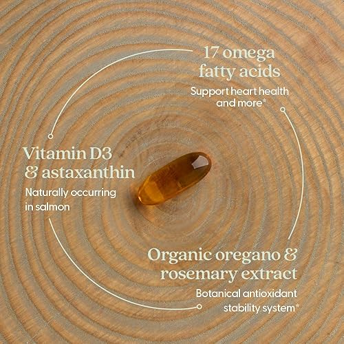 Miniatura 3 de New Chapter Complejo Omega-3, suplemento de aceite de pescado salmón salvaje de Alaska para apoyo a la salud del corazón, cerebro, ojos,