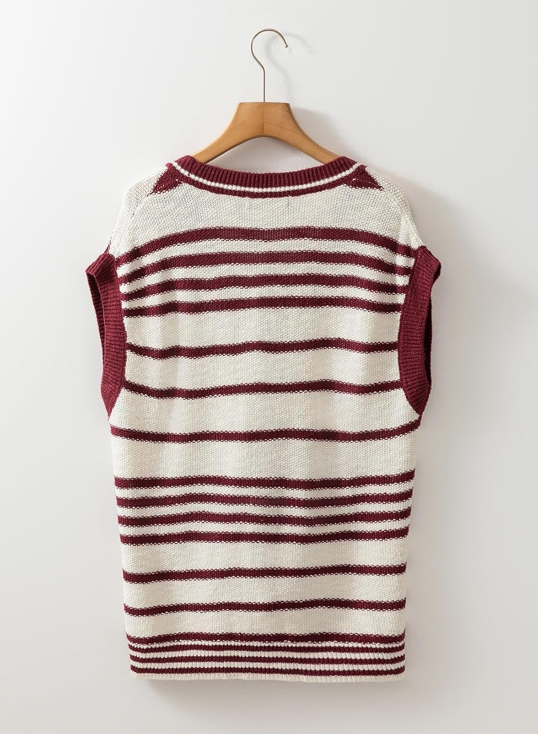 Dokotoo Sweater Vest Women Striped V Neck Button Vest for Women Vest Top Spring Cardigan Sweaters for Women 2025 - Image 8