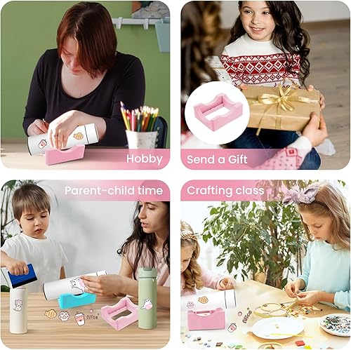 Miniatura 7 de Cuna para manualidades con material de silicona y escobilla de fieltro con borde de fieltro, ideal para aplicar calcomanías de vinilo en vasos,