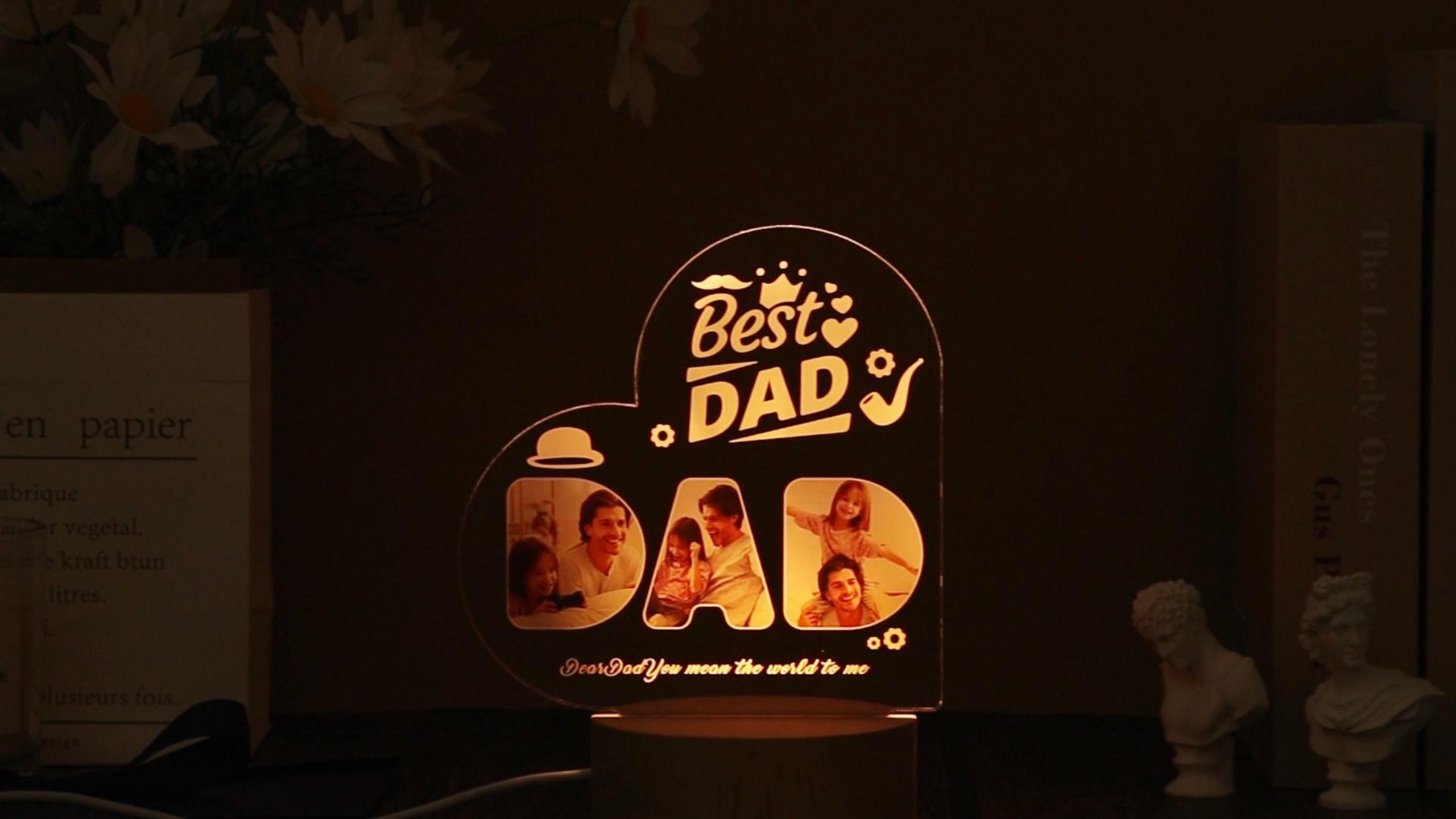 Personalized Gifts Fathers Day - Custo Nae Lightsaber 3D Night Light...