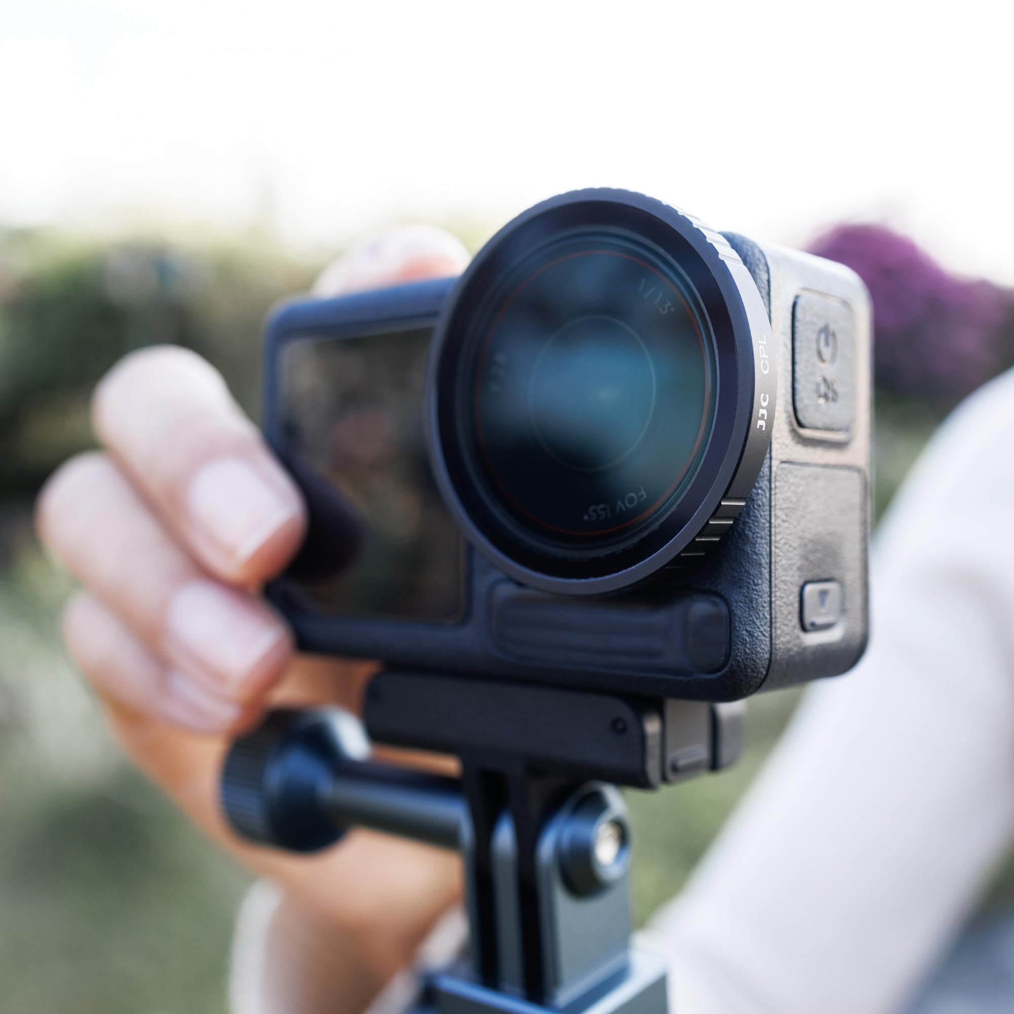 Filtr CPL Push In do DJI Osmo Action 5 Pro/4/3, okrągły filtr polaryzacyjny do DJI Action 5 Pro 4 3 z etui do przechowywania, wiele powłok HD szkło optyczne i aluminiowa rama, akcesoria do obiektywów