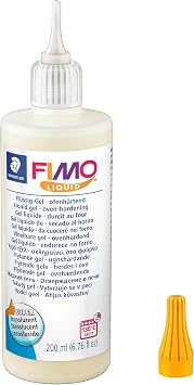 STAEDTLER FIMO Liquid 8051 Liquid Gel 200 ml Translucent - Oven Hardening Supplement Product for Glazing Effects and Image Transfer Compatible with All FIMO Lines - 8051-00