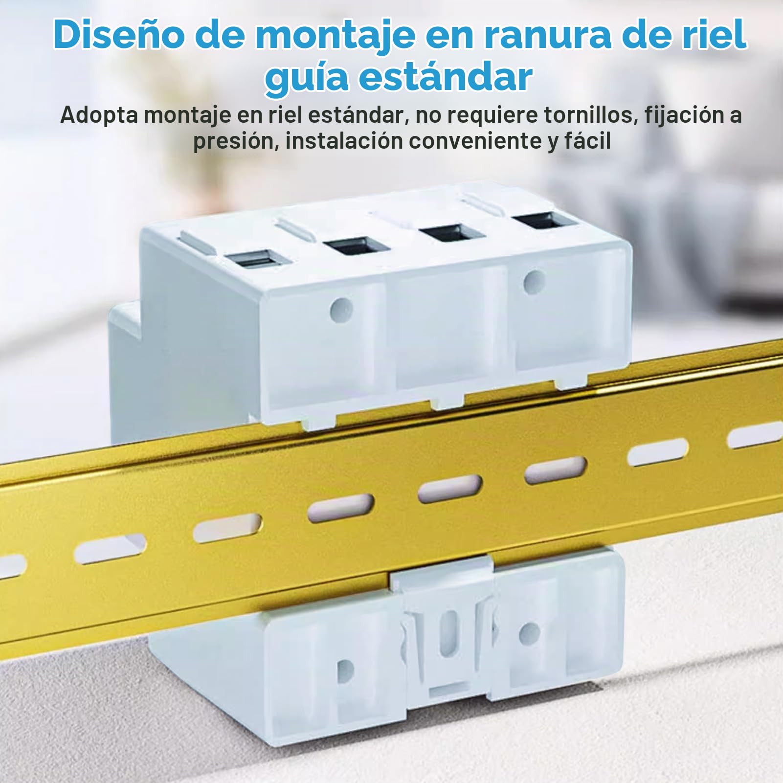 Medidor de Consumo Electrico Trifasico, 9 en 1 Medidor de Energía Digital Contador Electrico carril DIN con Memoria de apagado, Protección contra Sobretensión/Subtensión 85-290VAC 80A (Sin WiFi)