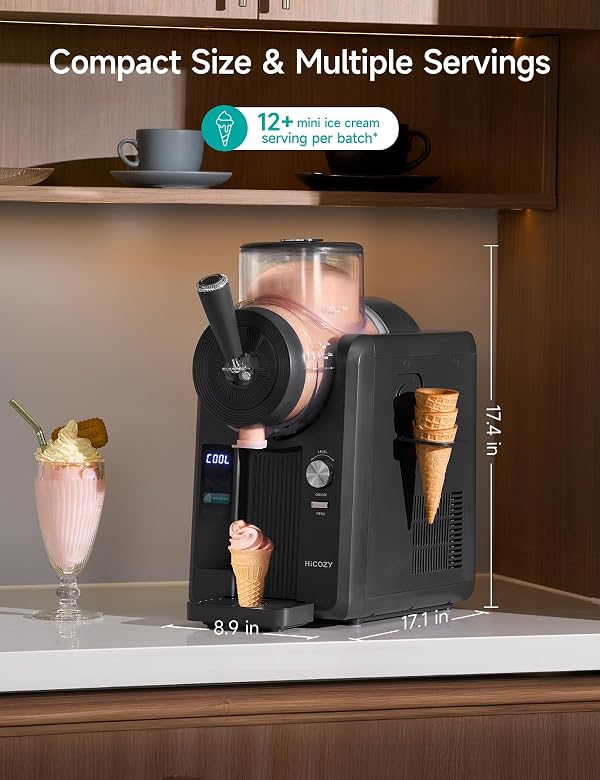 HiCOZY F3 Slushie Machine & Soft Serve Ice Cream Machine, No Ice Needed, Self-Cleaning, 5 Presets for Soft Serve, Frozen Drink, Milk Shake, Margaritas, Frappés and More by Hicozy - Image 8