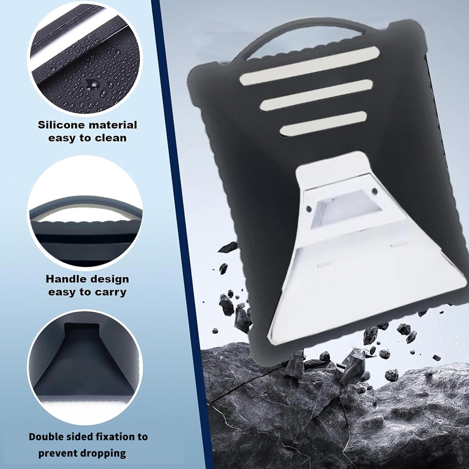 for Starlink Mini Case Cover, Silicone Case for Starlink Mini, Full Coverage Anti Drop Dish Antenna Silicone Protective Case for Starlink Mini Dish, Black