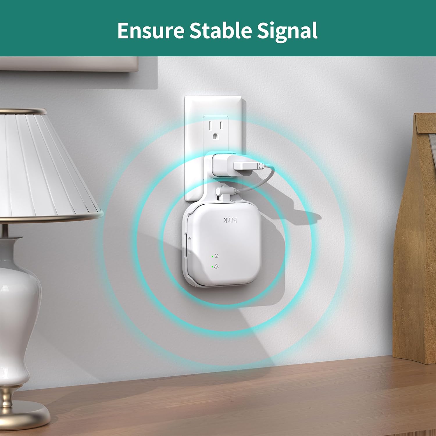 HomeMount 64GB Micro SD Card Outlet Wall Mount for Blink Sync Module XR with Short Cable, Save Space and Easy Move Wall Holder Mounting Bracket for Blink Outdoor Indoor Home Security Camera