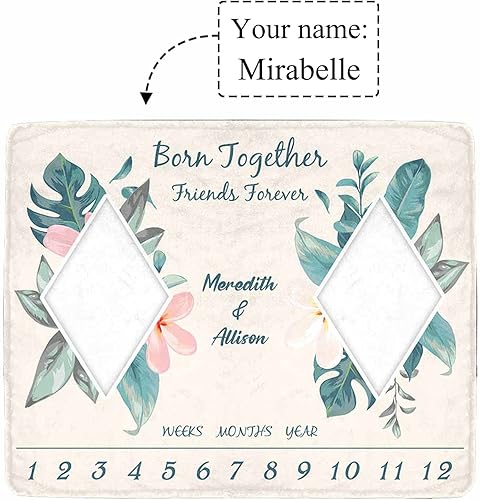 Miniatura 8 de Artsadd Manta de hito mensual personalizada para bebé con nombre, manta de vellón personalizada con estampado de dinosaurio para baby shower,