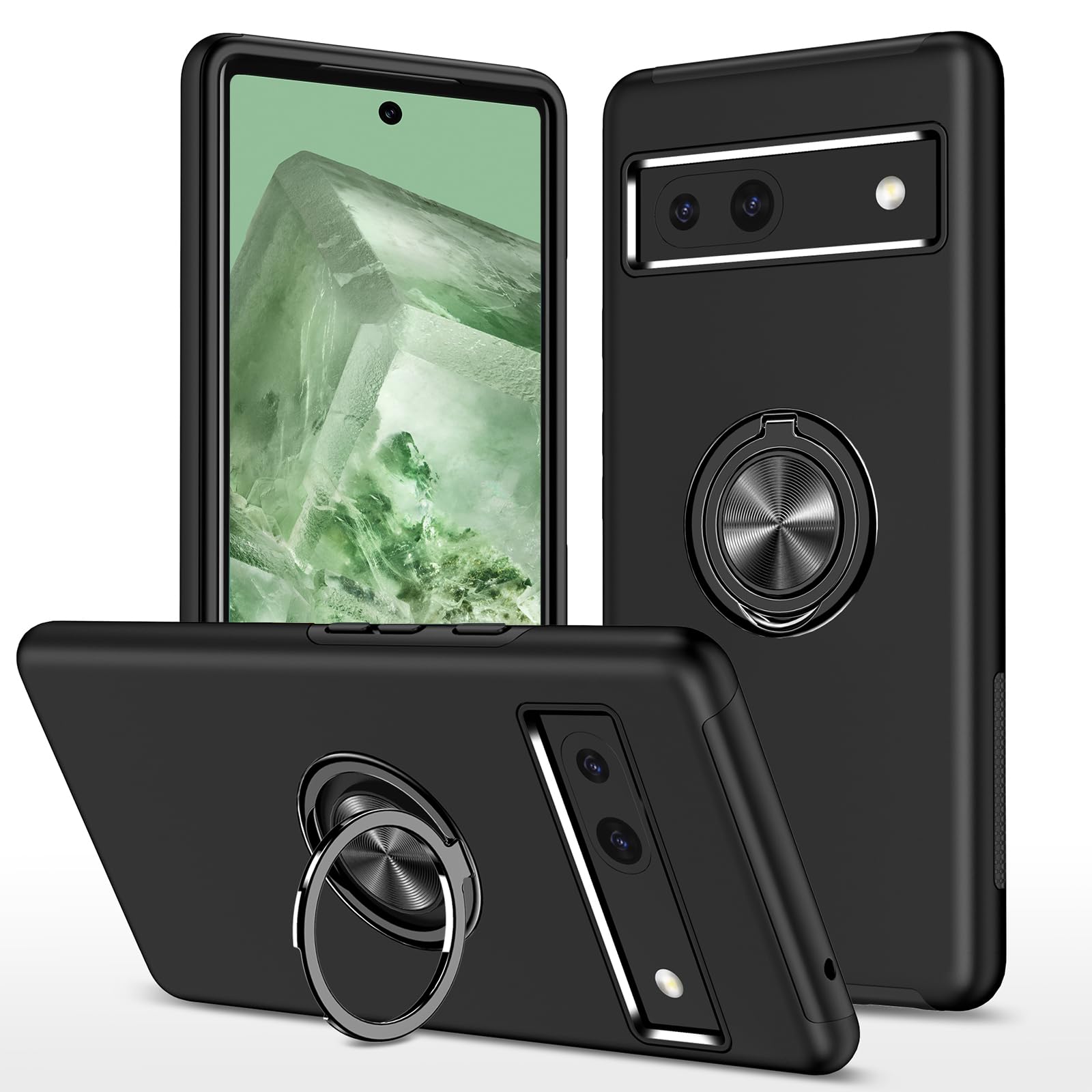 Amazon.co.jp: Google Pixel8 ケース リング付き 耐衝撃 レンズ保護 