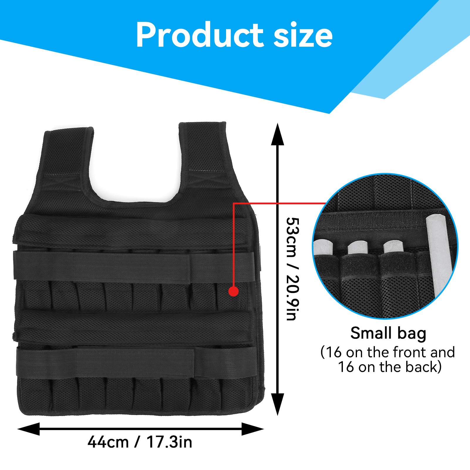 Gewichtsweste (keine Gewichte), verstellbare Gewichtsweste aus Netzstoff, Sandsack, Sport, Laufen, beschwerter Plattenträger für Krafttraining, Fitness, Muskelaufbau
