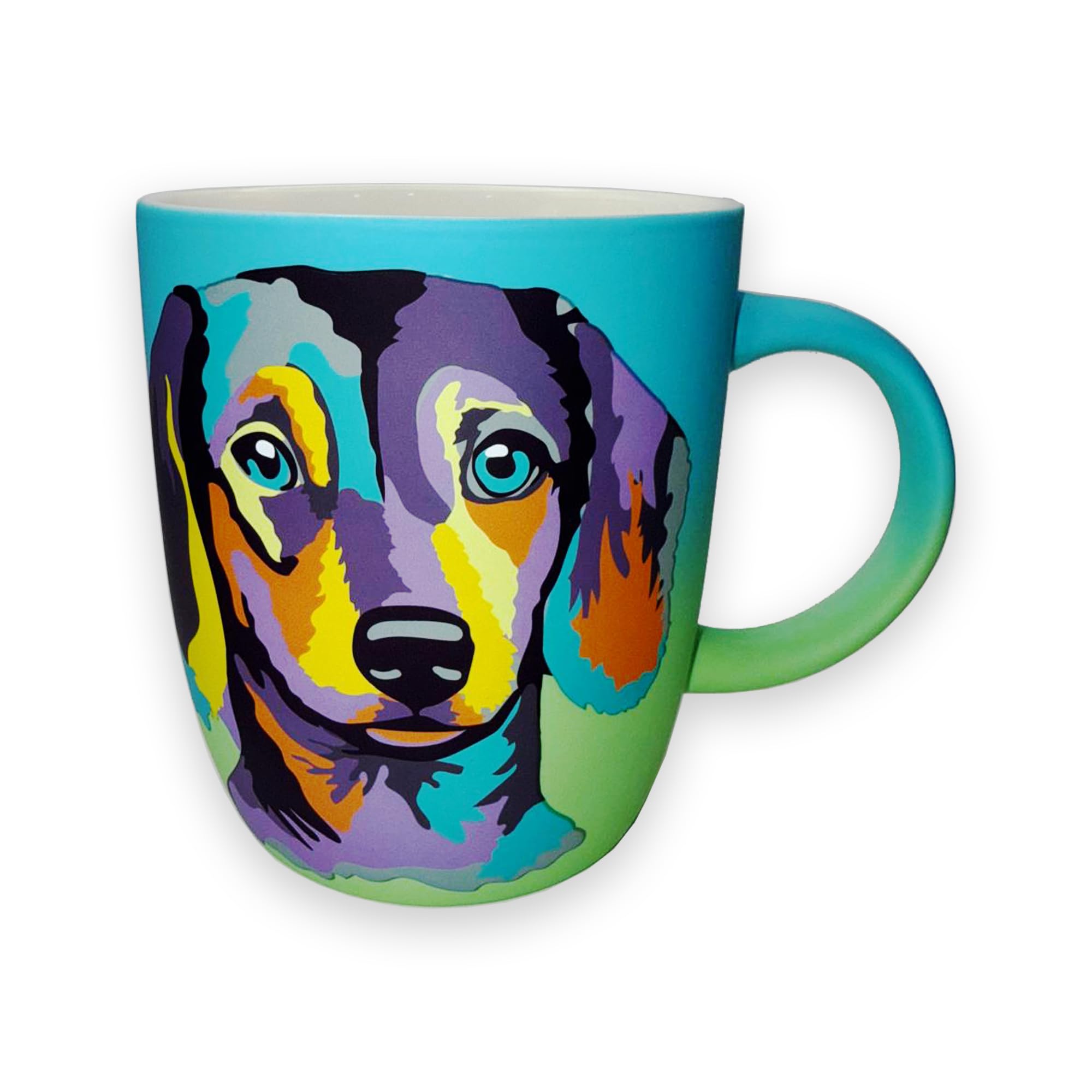 Amazon.com: DesirableSip Soft Touch Dachshund Blue Mug - 18 Oz