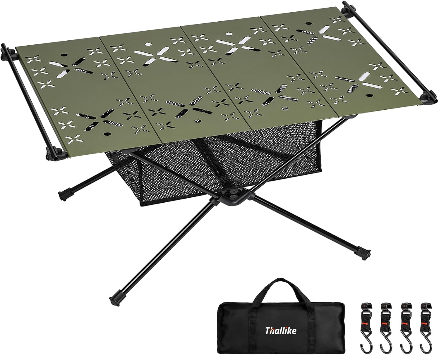 Camping Table,Outdoor Folding Table,Lightweight Portable Camping Side Table with Hollow Pattern,Ultralight Aluminum Beach Table with Carry Bag for Outdoor Cooking,Picnic,Camp,Boat,Travel