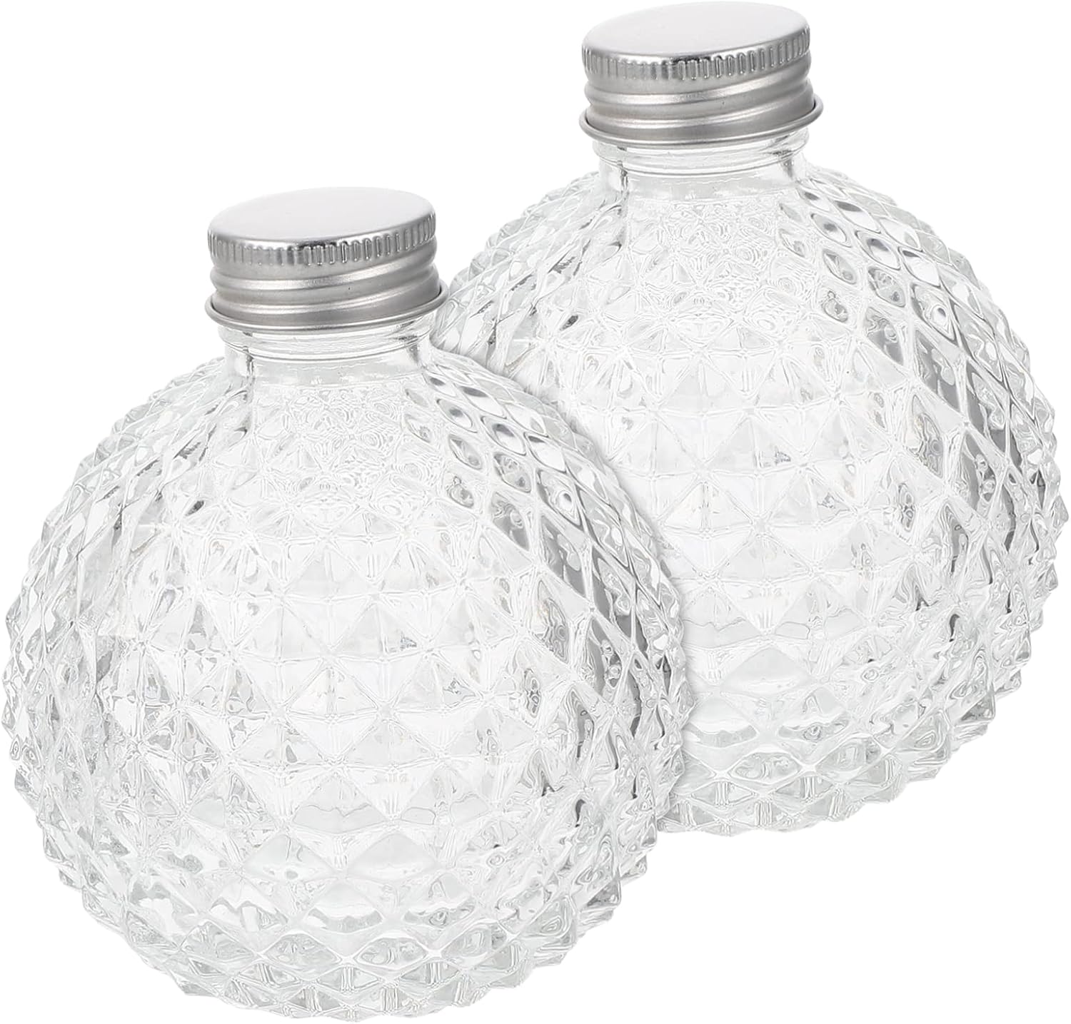 2pcs Portable Glass Fruit Wine Storage Bottles with Lid Airtight Containers for Kitchen Liquids Tea Storage and Homemade Wine