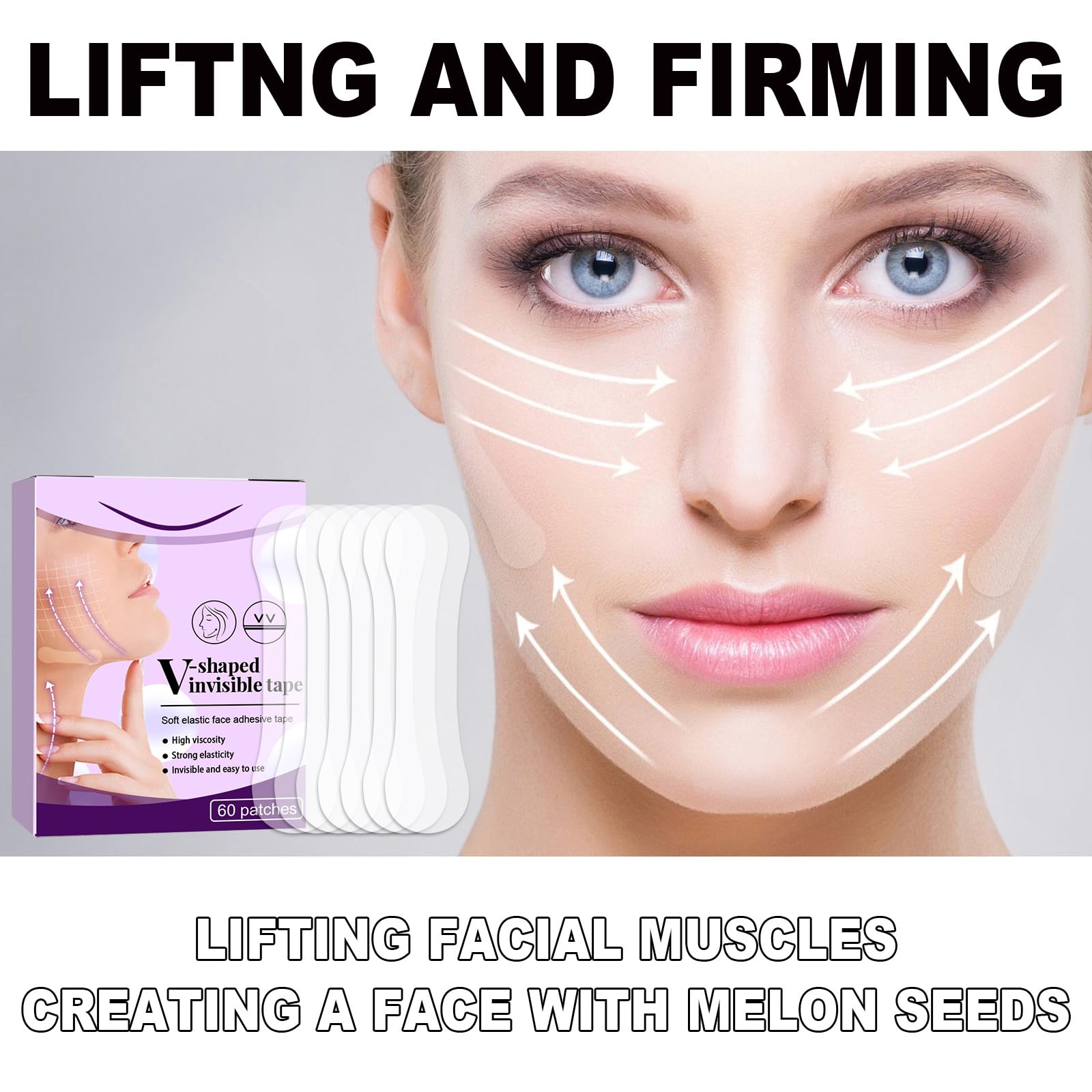 V-Line Lifting Band Facial Lift Patch, 1 g (Pack of 1) - Image 3