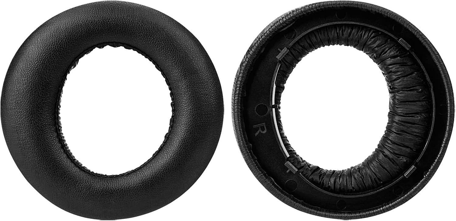 Geekria Elite Sheepskin Replacement Ear Pads for Sony PlayStation 5 Pulse 3D, PS5 Wireless Headphones Ear Cushions, Repair Parts (Black)