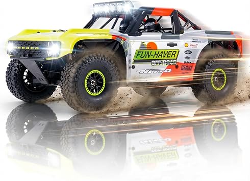 FMS 1/7 Ford Bronco RTR EB Fast RC Truck Licensed by Ford & RTR Vehicles, 80km/h Short Course Truck, 4WD Brushless RC Car, CNC Metal Parts, Off-Road Rock Crawler 4x4 for Adults 2024 paint scheme