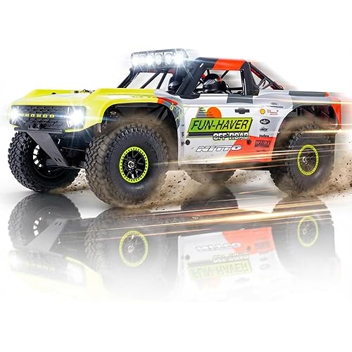 FMS 1/7 Ford Bronco RTR EB Fast RC Truck – Licensed by Ford & RTR Vehicles, 80km/h Short Course Truck, 4WD Brushless RC Car, CNC Metal Parts, Off-Road Rock Crawler 4x4 for Adults (2024 paint scheme)