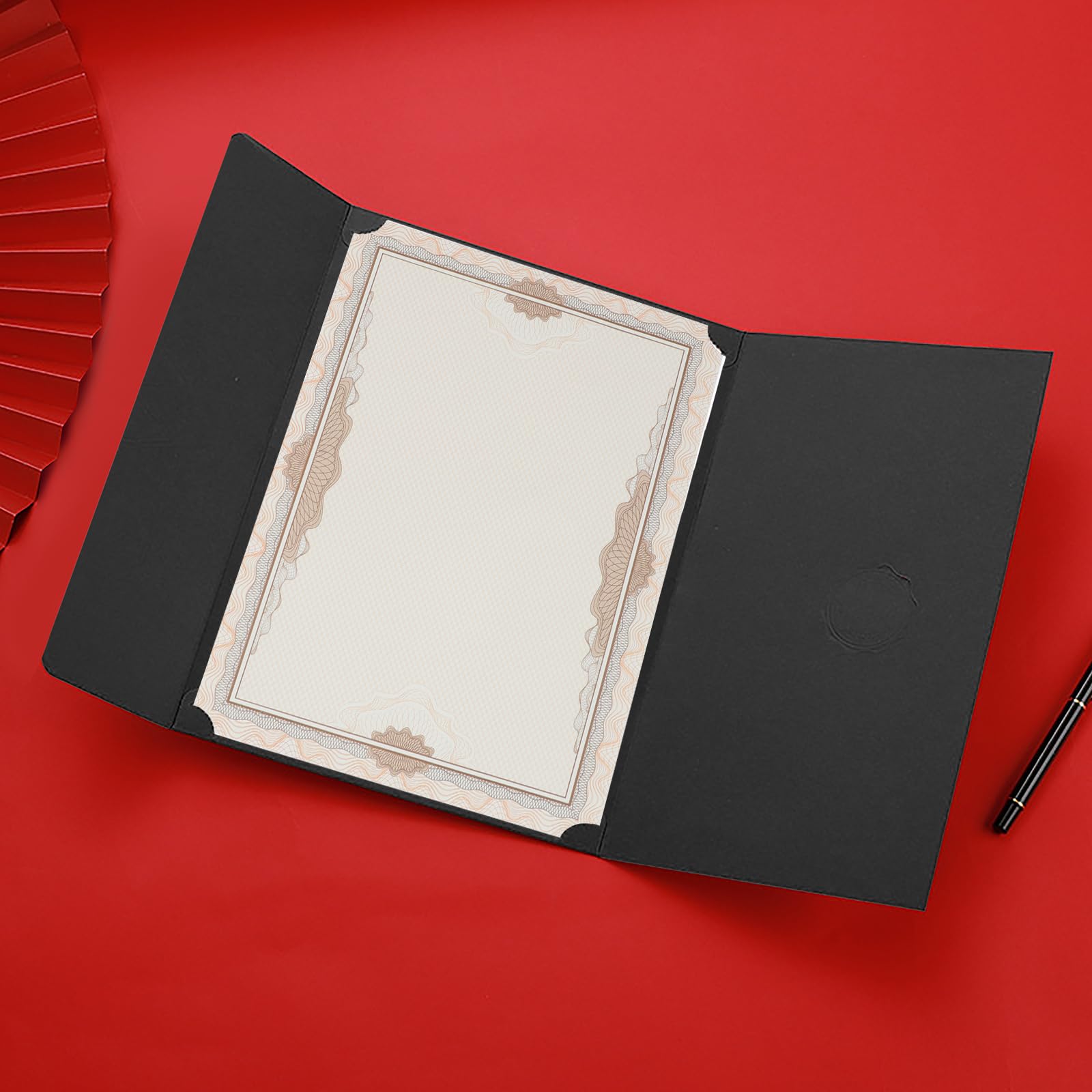 Set di 4 copertine di laurea A4 titolare del certificato con carte di laurea portacertificati per diplomi con lettera di nomina premio personalizzabile