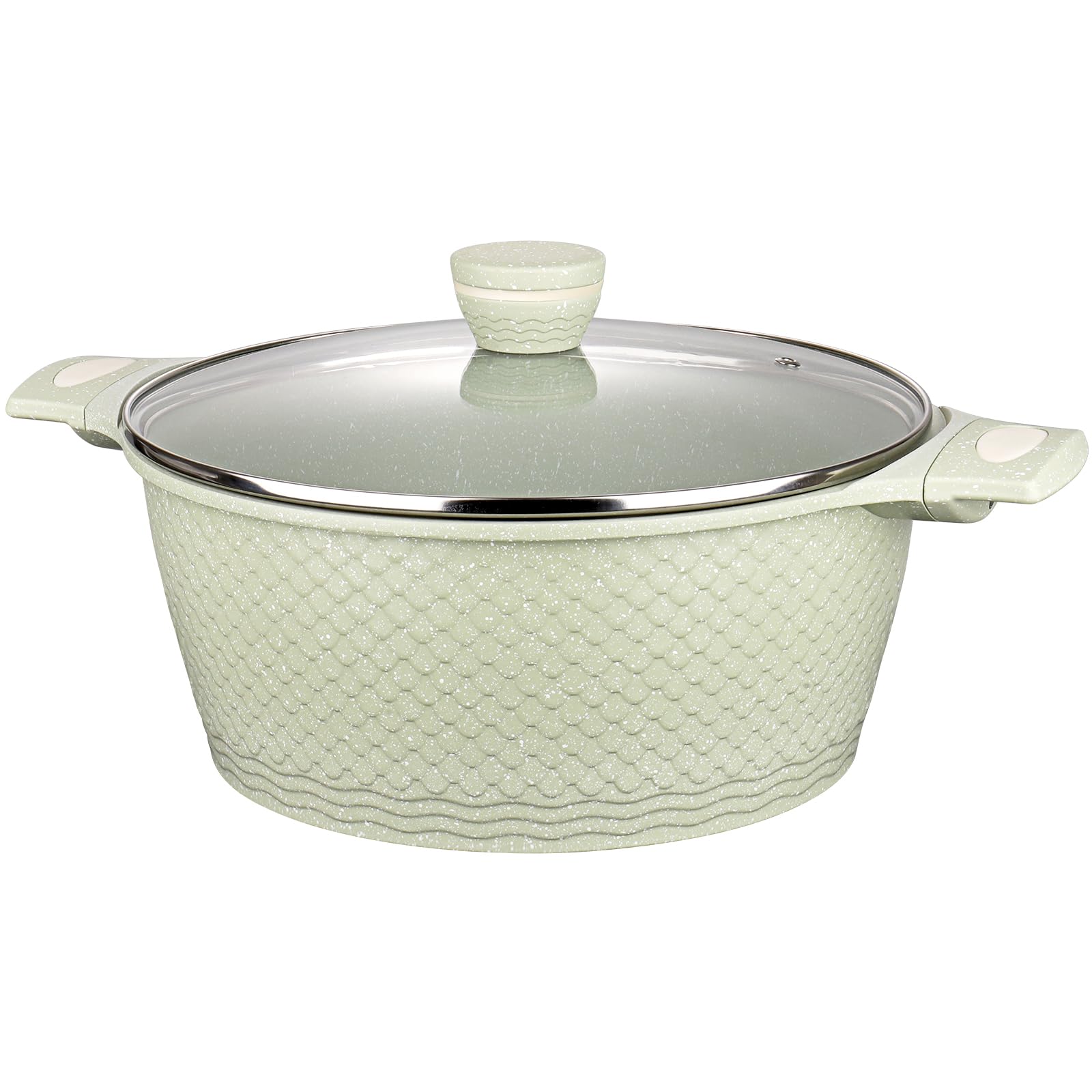 DYGG Antihaft Suppentopf 6,6L / 28 cm aus Aluminium mit Deck