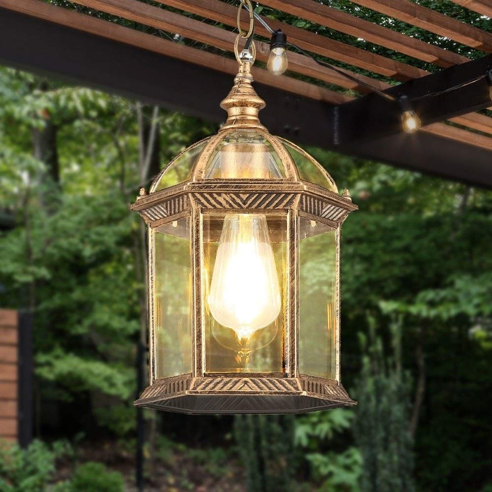 Outdoor Ip54 Ip54 Affronta a Soffitto a Sospensivillaggio Regolabile in Alluminio Regolabile in Alluminio Appeso Light Creative Gazebo Courtyard Garden Exterior Lampadario E27 Durevole