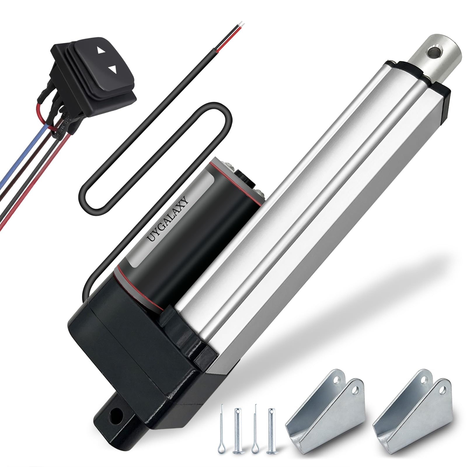 UYGALAXY Linear Actuator 4 Inch Stroke with Mounting Bracket, DC12V 900N(200lbs) IP65 Waterproof 12mm/s Quiet Low Noise Motor for DIY Chicken Coop Electric Recliner Lift Massage Bed Sofa (4") — Amazon image 15