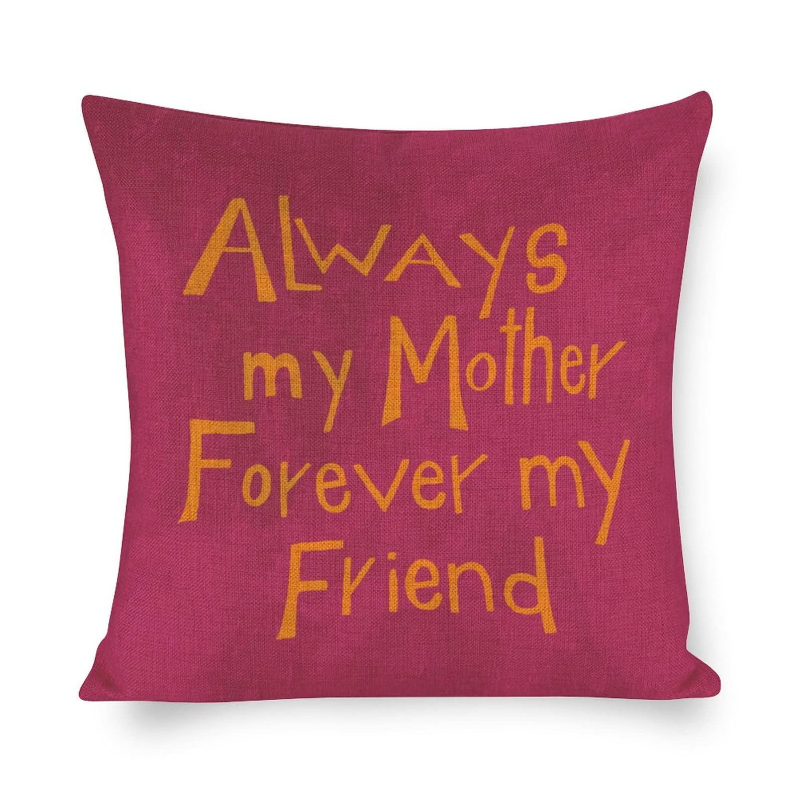 Federa Per Cuscino Quadrata 45x45 Cm In Cotone E Lino Con Scritta 'We Are Best Friends Forever' - 1 Pezzo