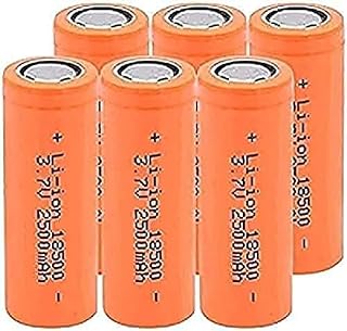 Aa Lithium Batteries3.7V 2500mAh 18500 Lithium Ion Battery Long Life Battery for Cars Battery Pack of 6