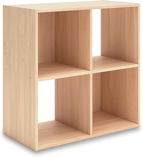 Miniatura 185 de Signature Design by Ashley Paxberry Coastal - Organizador de almacenamiento o librero moderno de 6 cubos, color blanqueado, diseño costero