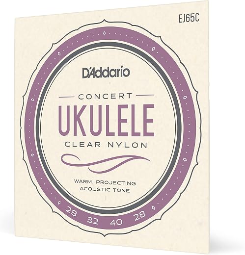 D'Addario EJ65C Pro-Arté Custom Extruded NylonUkulele Strings, Concert