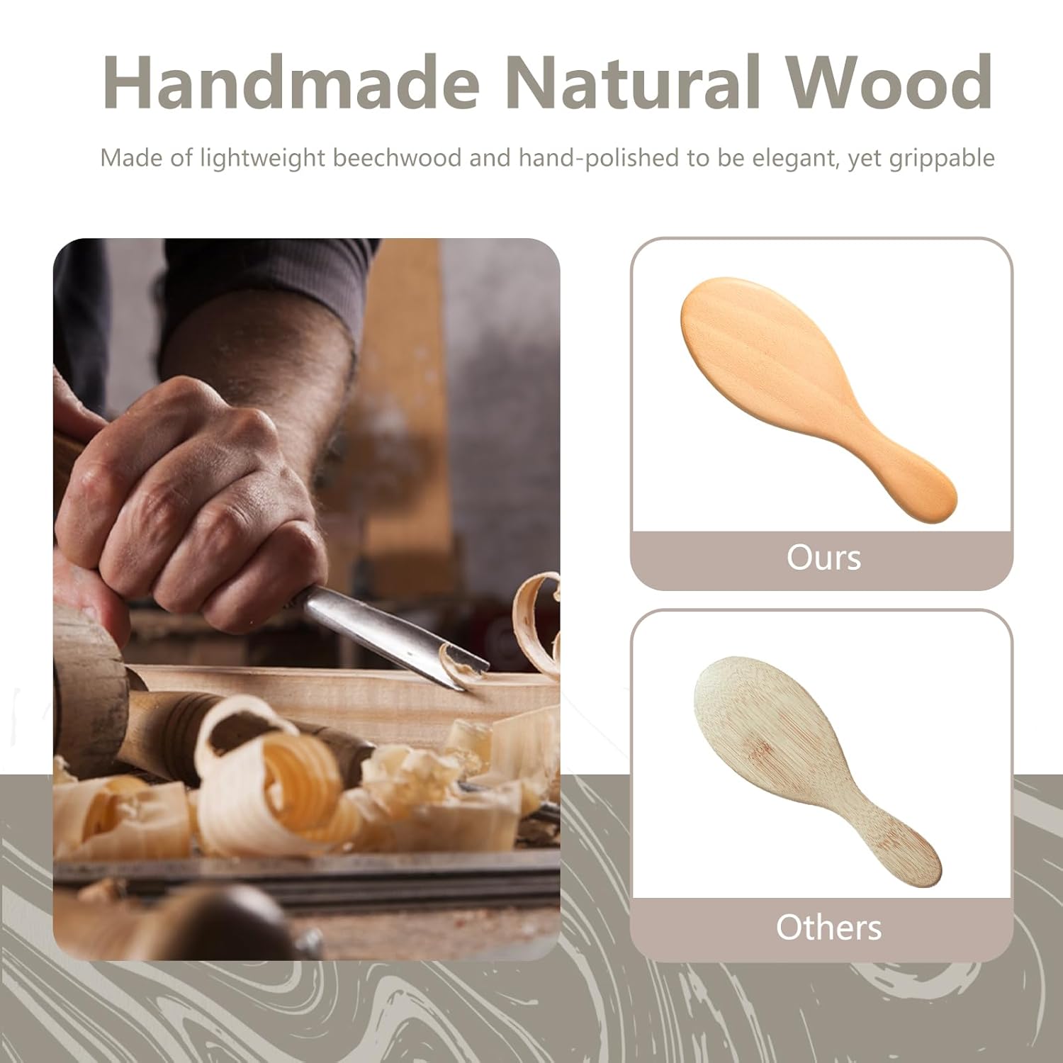 Soft Boar Bristle Hair Brush -100% Natural Bristle Brush for Women Men Short Thin Curly Hair Smoothing Restore Shine & Fine- Wooden Hairbrush with Brush Cleaner - Image 2