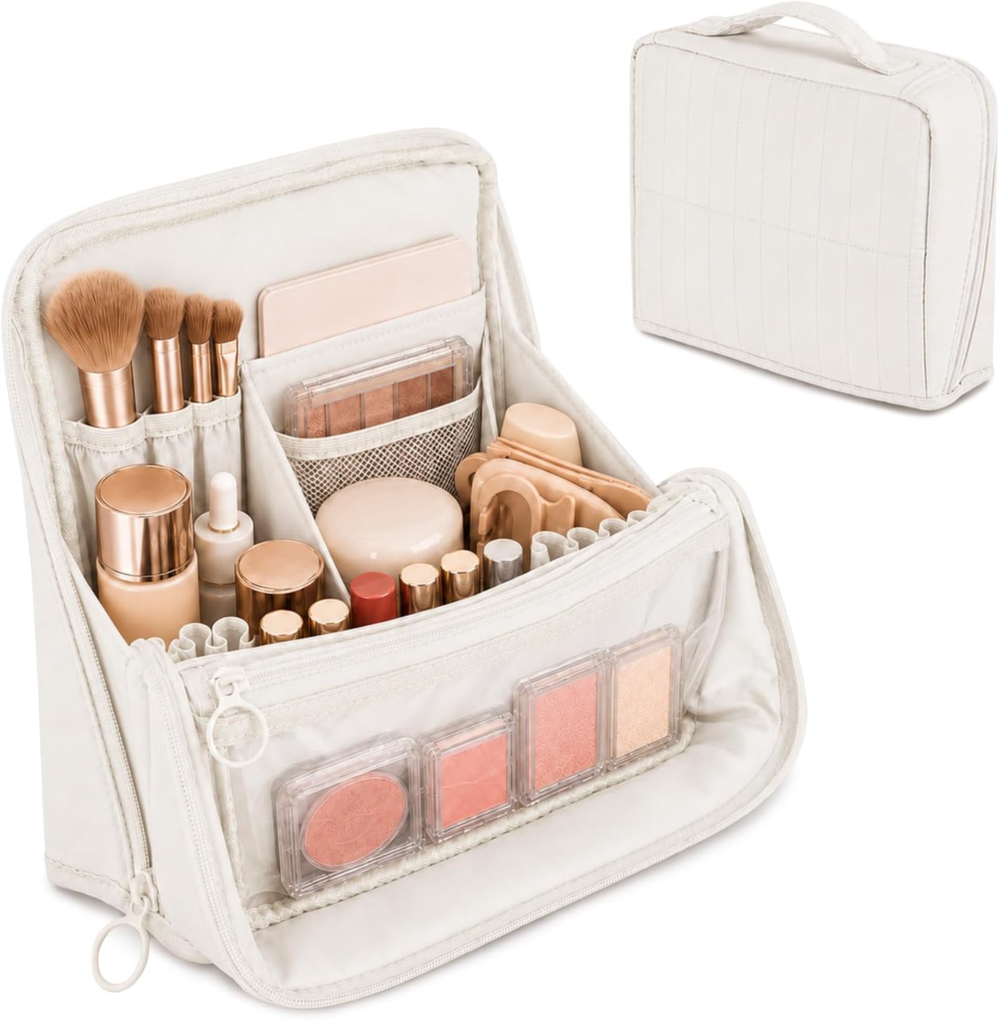 Fold Down Parallel Travel Makeup Cosmetic Toiletry Bag