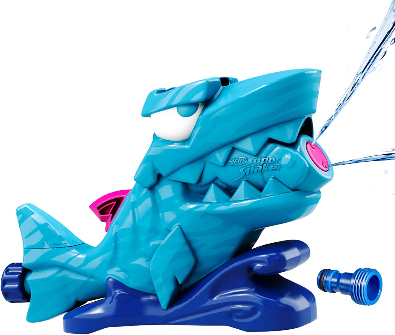 Nerf Super Soaker Hop & Chomp Water Toy | Sprays Streams of Water | Chomping Jaws | Attaches to Garden Hose | Kids Outdoor Sprinkler Toys | Ages 3+
