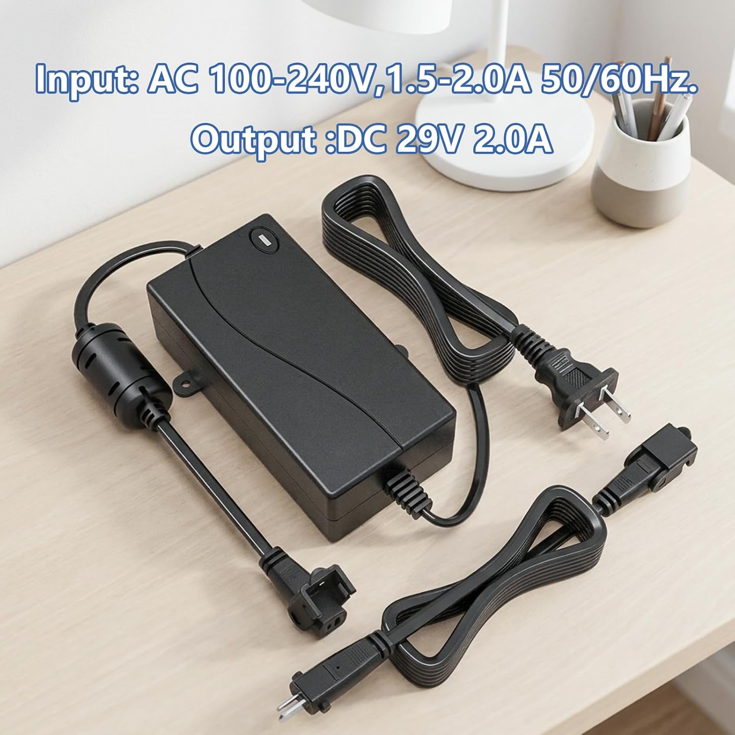 29V 2A Universal Power Adapter for Electric Recliner Lift Chair 2-Pin | Replacement CL2902-A Wall Mount Design 2-Pin Flat Round Connector for Lazy Boy Okin Kaidi Lift Chair Recliner Sofa 100-240V