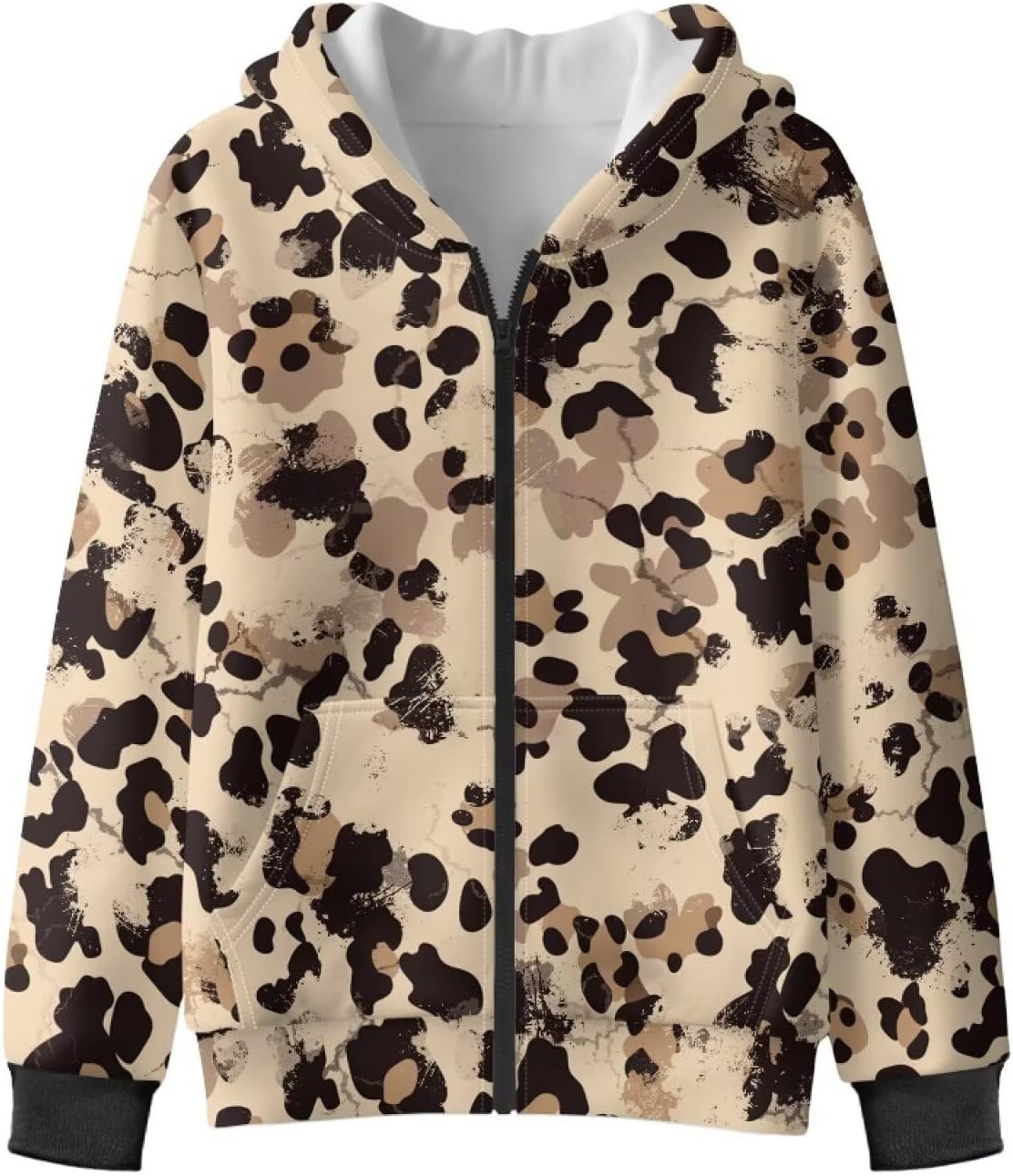 Suobstales Girls Boys Sweatshirt Zip Up Hoodies Long Sleeve Sports Jacket with Pocket Athletic Hoodie Outerwear Top Size 6-16