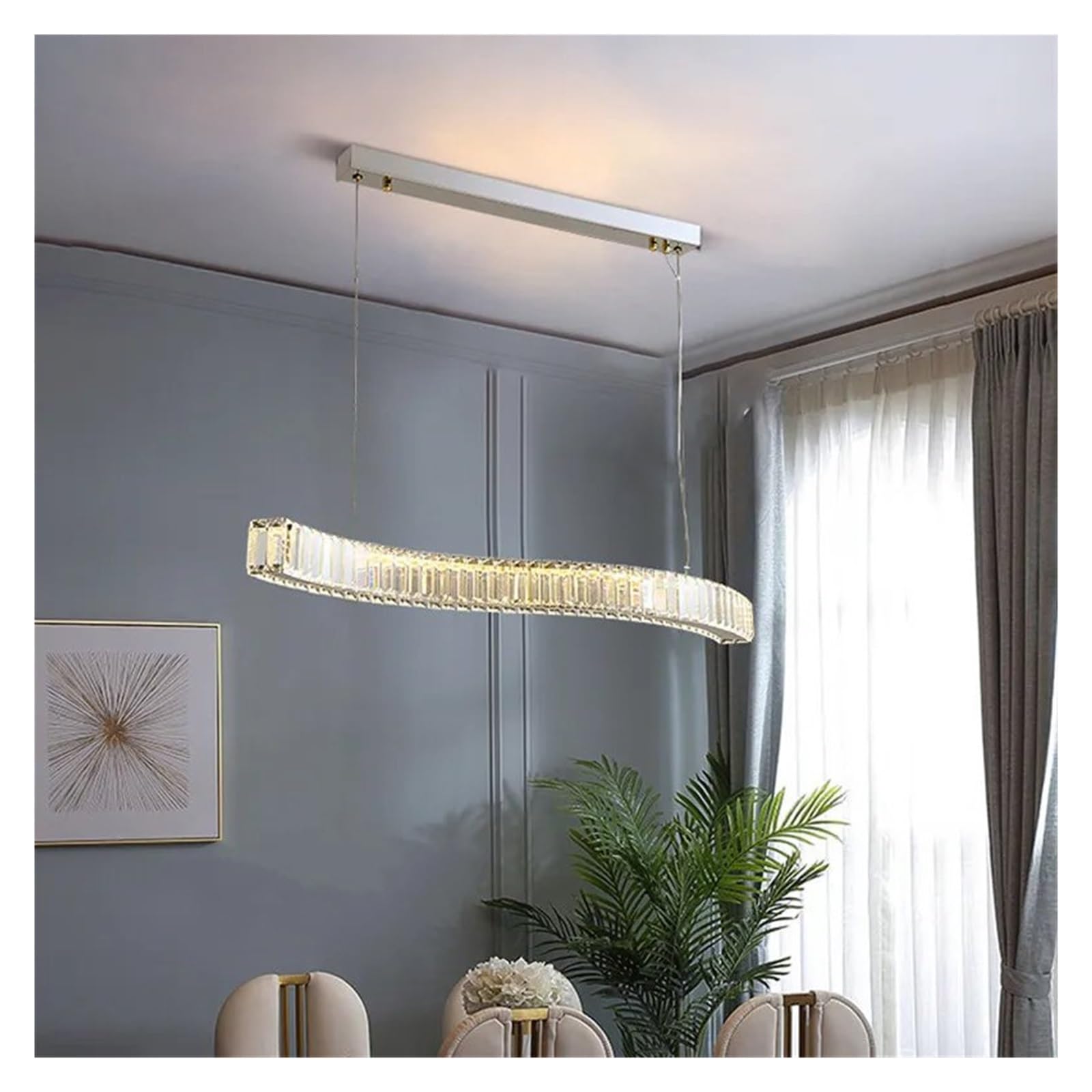 Lustre de salle à manger moderne LED éclairage sans ombre 150cm