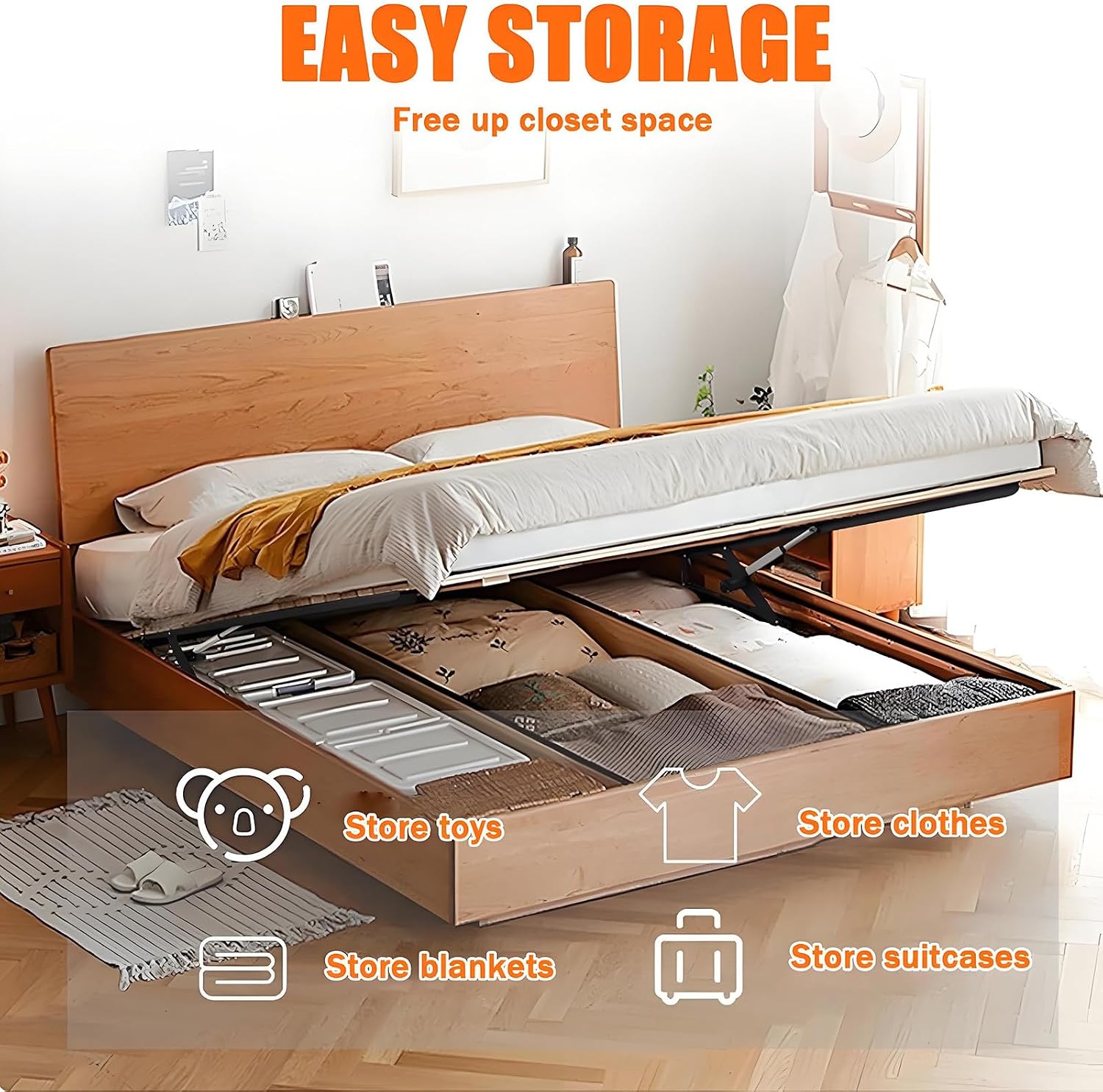 2 PCS Electric Bed Lift Mechanism, Lifting Gas Spring Set with Remote Control, 600kg Load Capacity, for Storage Box Bed Sofa, Space Saving DIY Project Black-1.5m