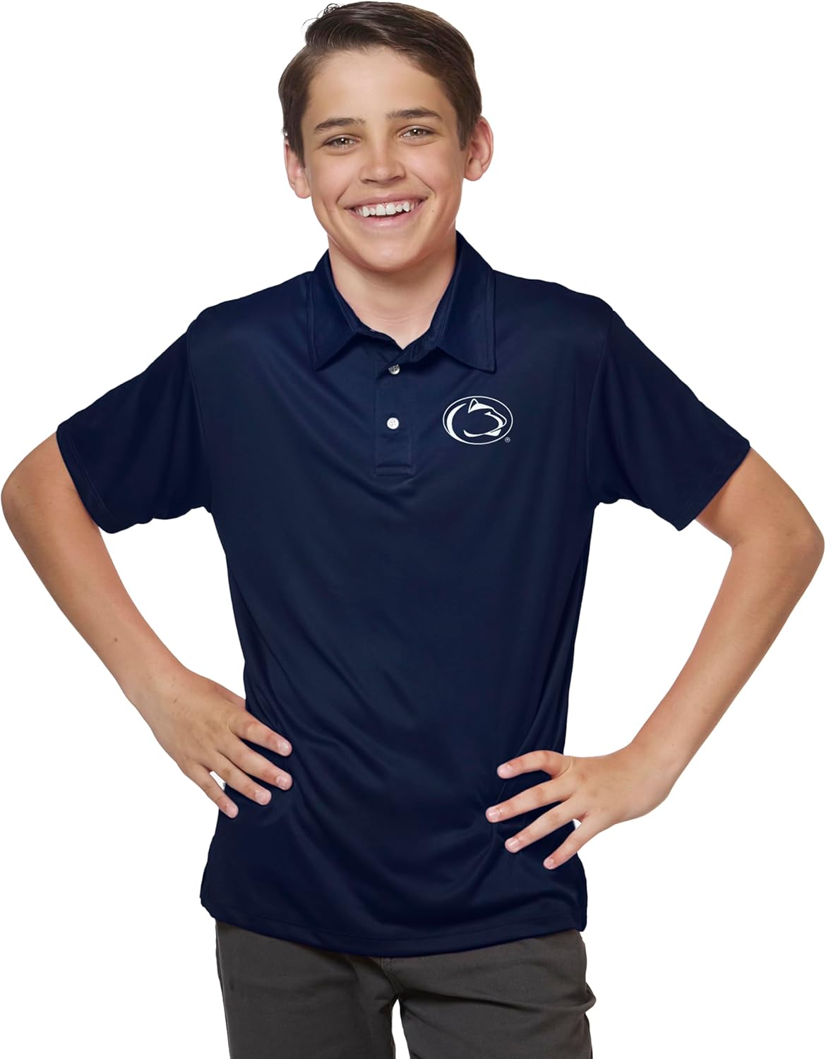 Little King NCAA Youth Boys Polo Shirt-Polyester- Team Colors-Sizes YS YM YL YXL