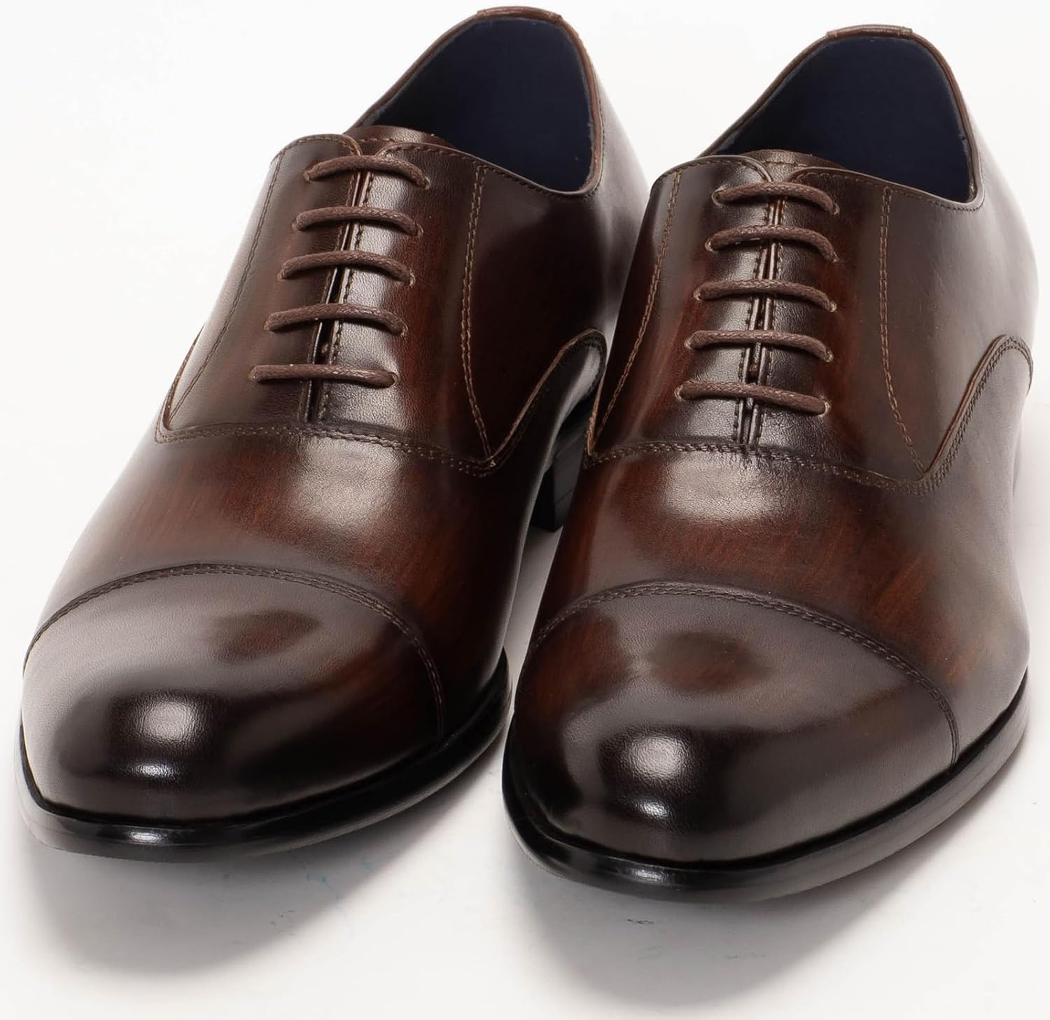 Lucius(ルシウス) Men's Business Straight Tip Leather Dress Shoes, Braun, 27.0 cm