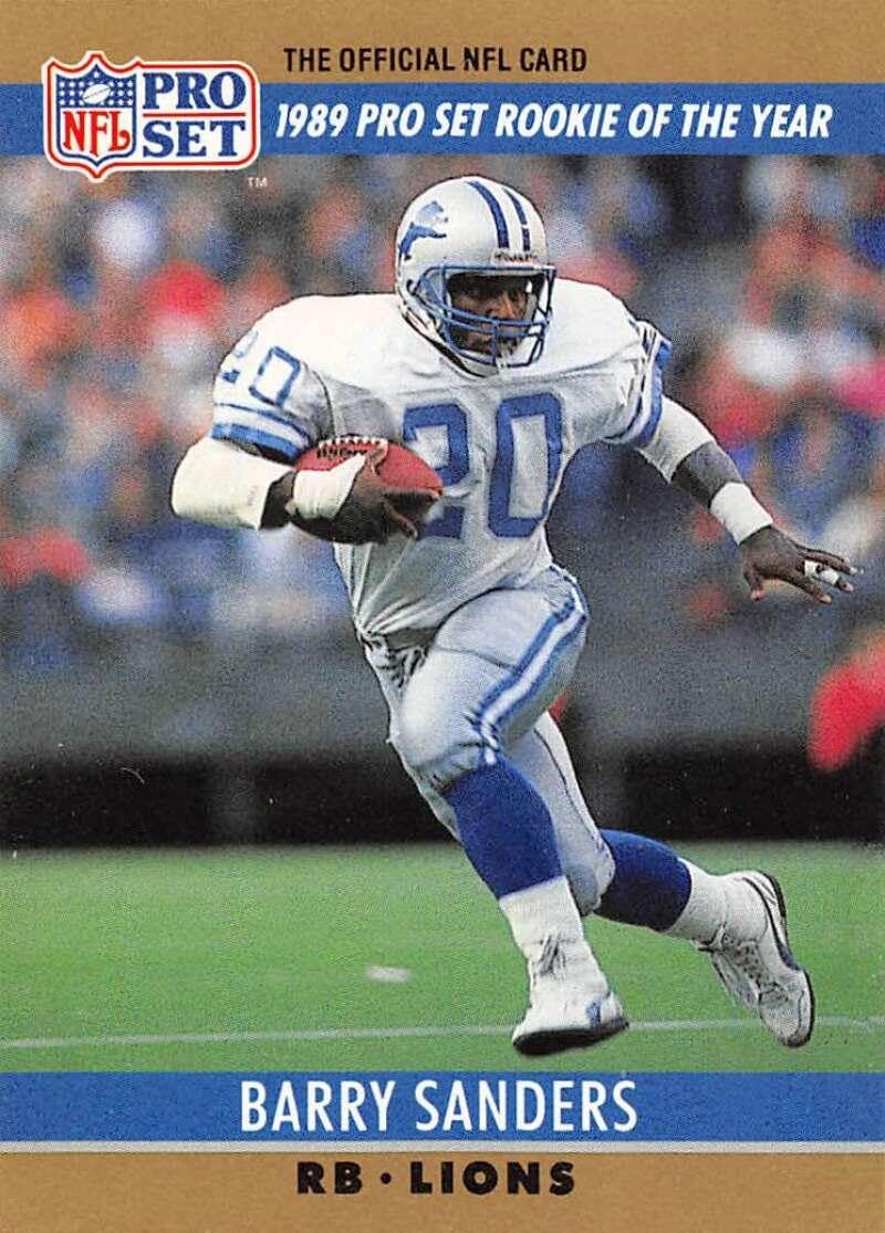 Amazon.com: 1990 Pro Set #1 Barry Sanders Detroit Lions (holding