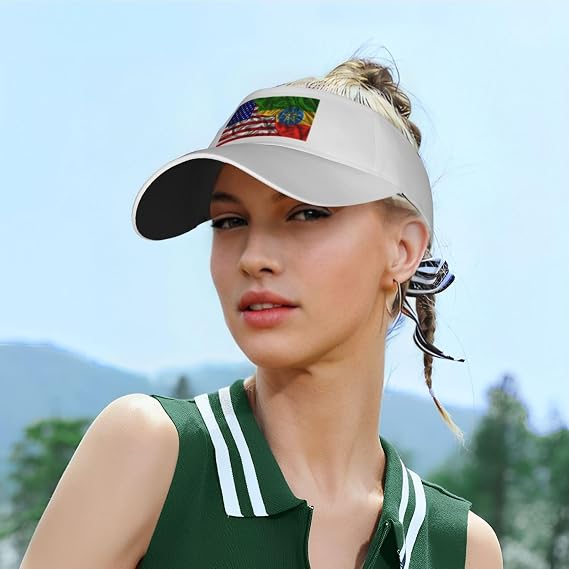 Sun Visor Hats for Women Men Classic Adjustable Tennis Golf Running Beach Sun Visor Caps