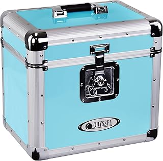 Odyssey Vintage Series Sky Blue 12" Vinyl Records or LP Case, Holds 70 PCS