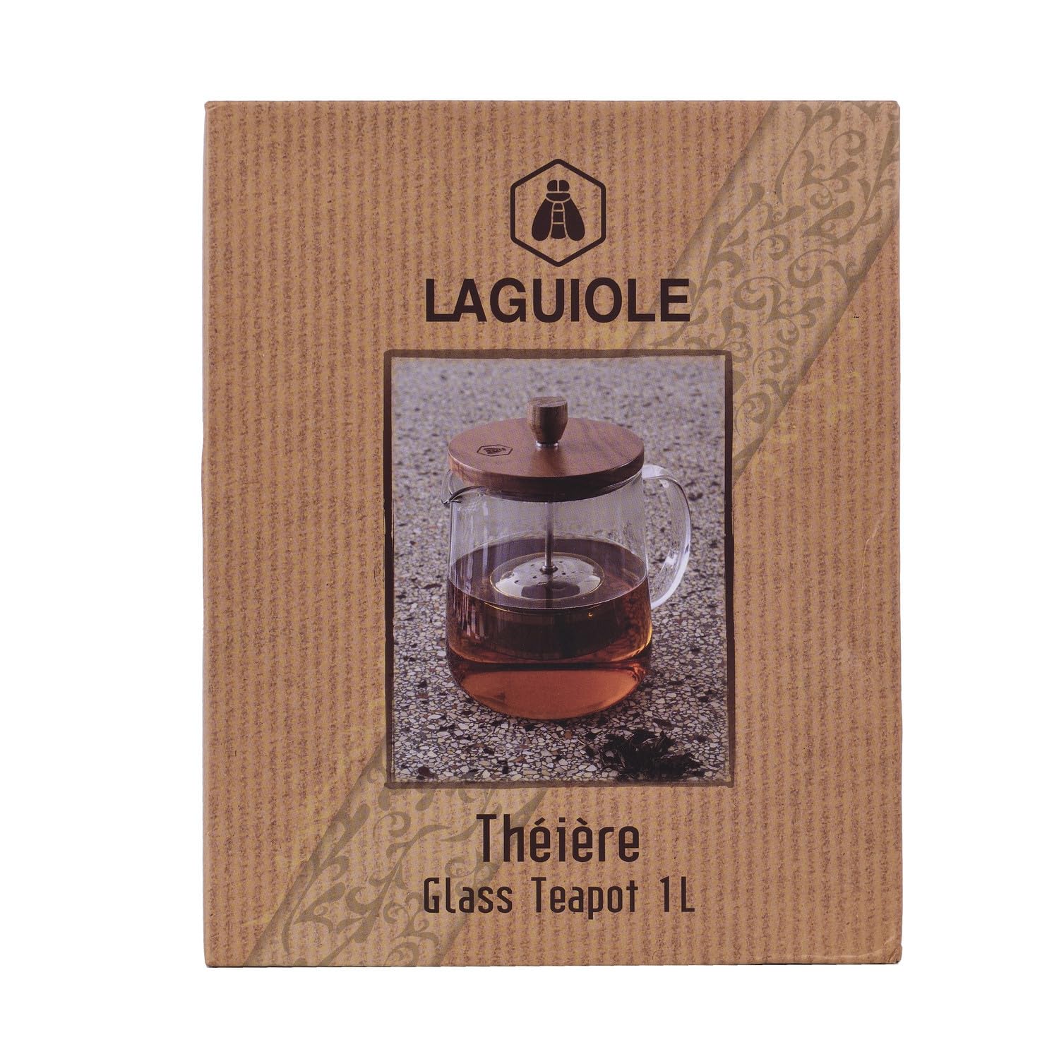 Infuseur en verre 1 l Couvercle en bois