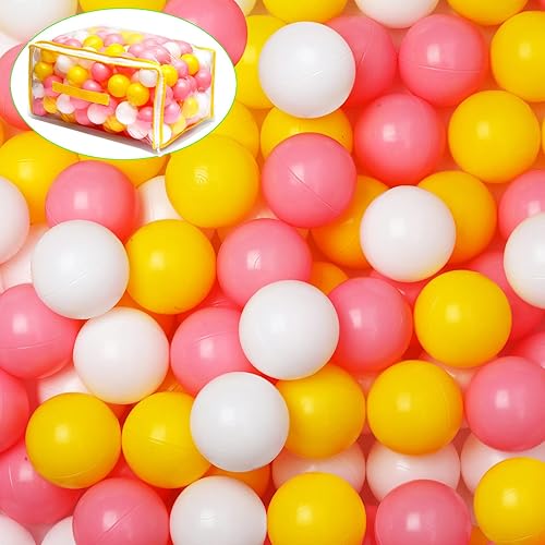 Hovenlay 100 pelotas para niños, bolas de plástico para pelotas, pelotas de juego para bebés pequeños, ideal para piscina de pelotas, parque de