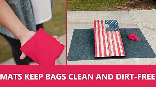 Miniatura 3 de 2 alfombrillas de Cornhole evitan que la tabla de Cornhole se resbale, la almohadilla mantiene las bolsas de lanzamiento limpias y seguras, gris, 51