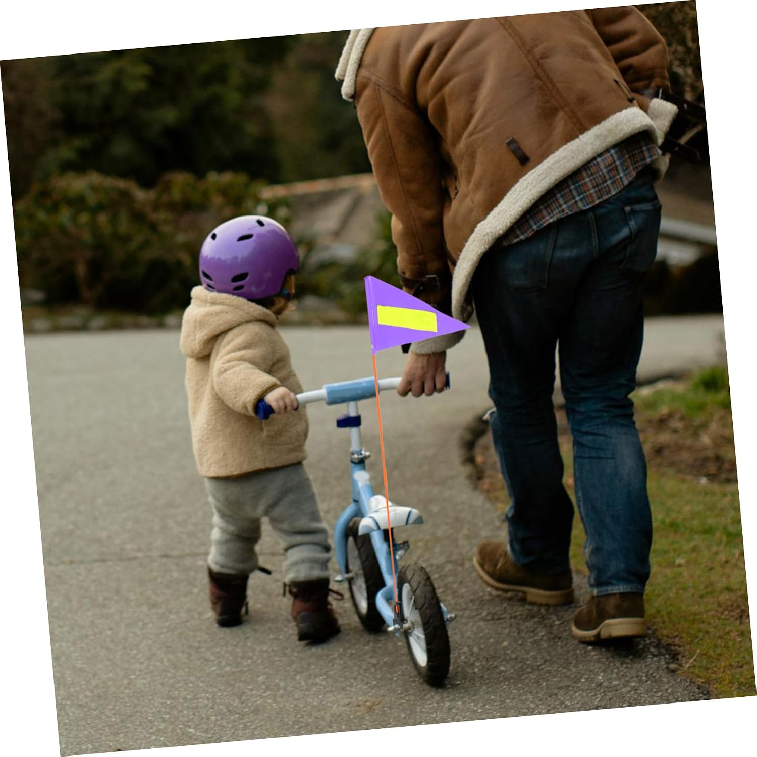 Outanaya Car Reflective Safety Flag Flag for Scooter Bicycle Pole for Bicycles Boys and Girls Bike for Girls Stroller