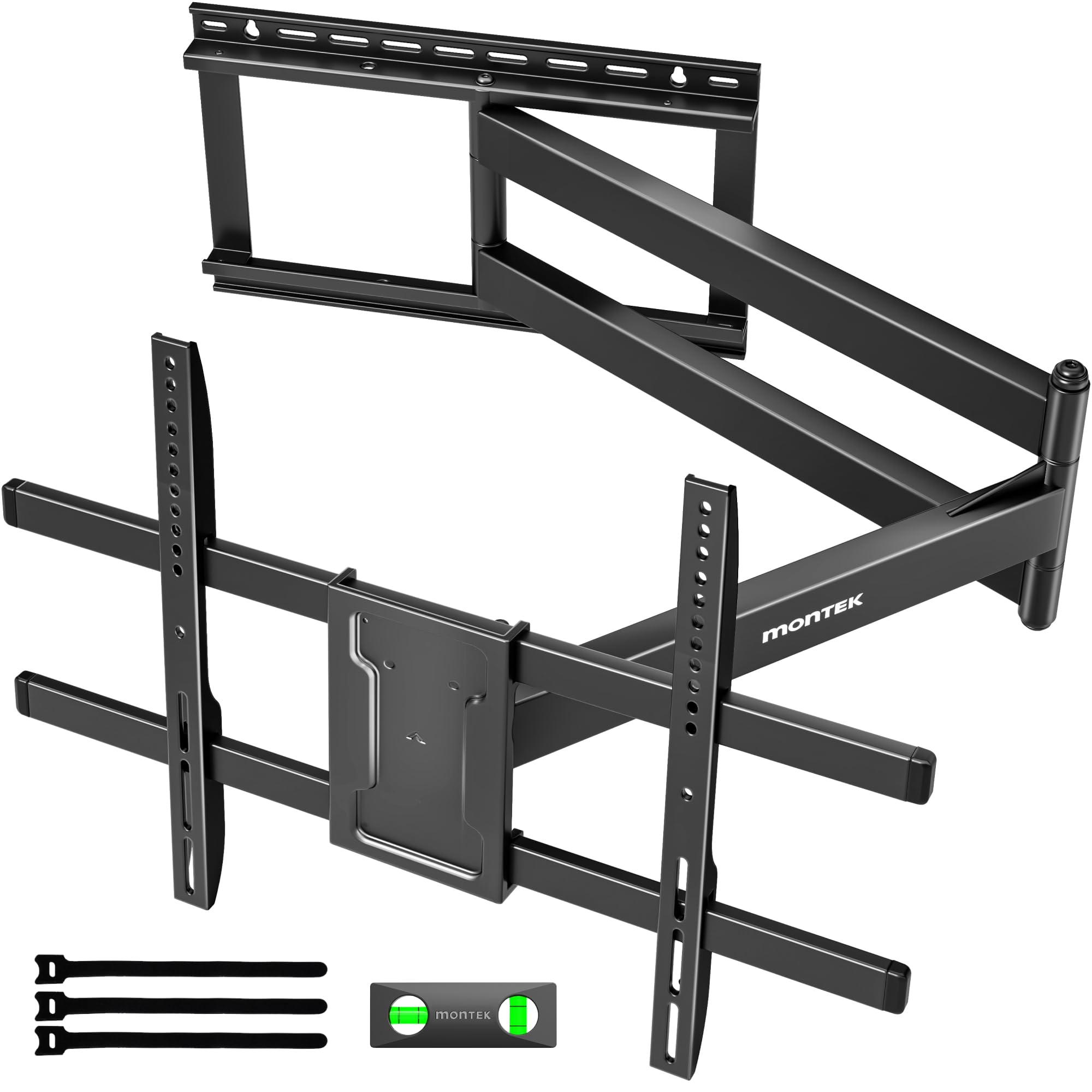monTEK Langarm 1067mm TV Wandhalterung für 43-80 Zoll Bildschirme bis 50 kg, ausziehbare Wandhalterung Fernseher, Schwenk- und neigbar Fernseher Halterung, max. VESA 600 x 400 mm