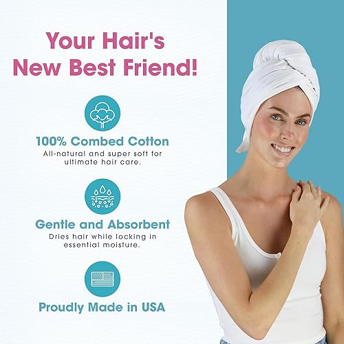 Miniatura 2 de Hair RePear Toalla de algodón antiencrespamiento para el cabello que mejora el cabello natural sano, rizado rizado ondulado o liso, todo tipo de