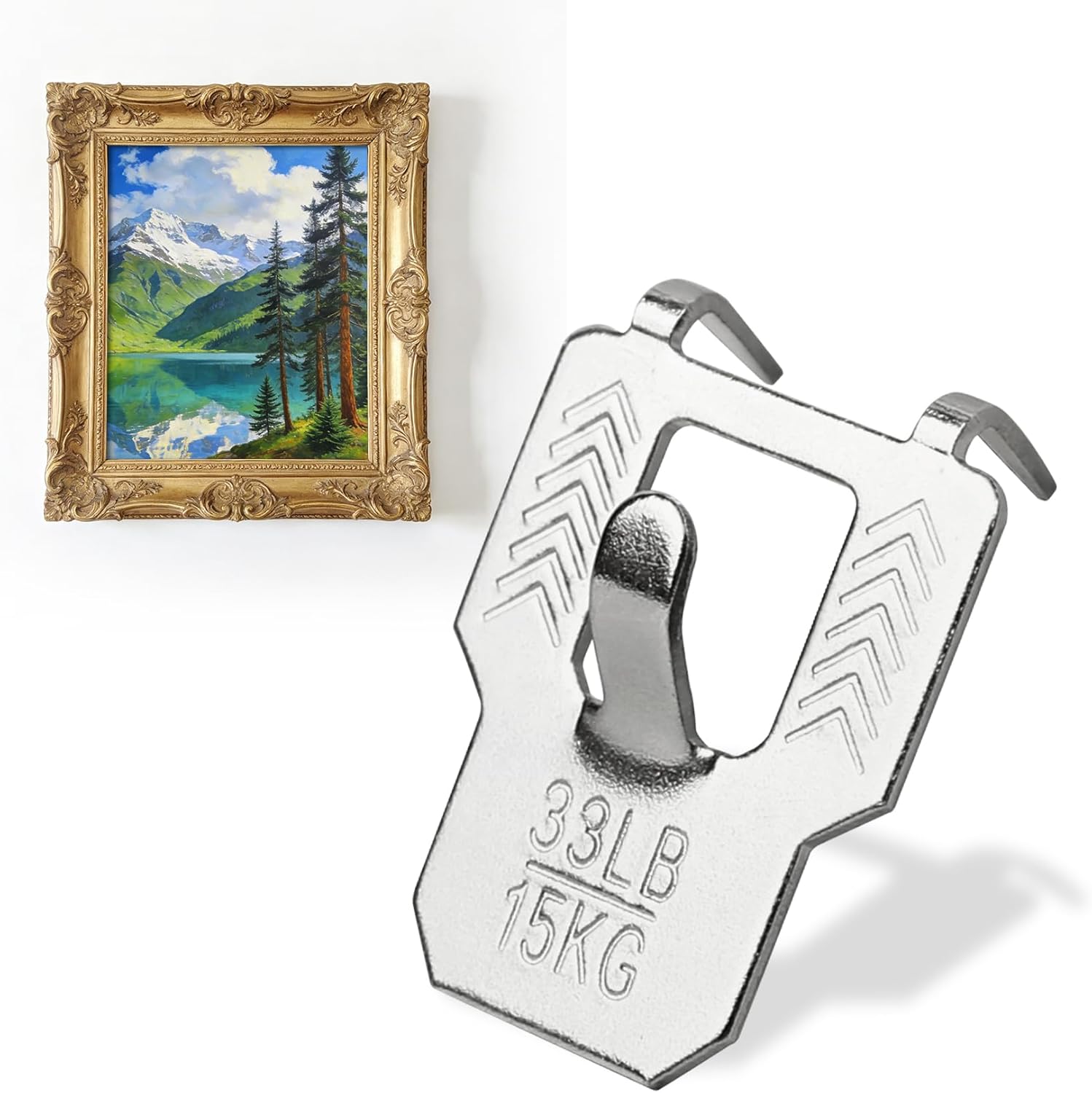 30Pcs Heavy Duty Claw Picture Hangers for Drywall, No Damage Wall Picture Frame Hanging Hooks, Art Picture Mirror Photo Poster Painting Hanger Hardware Kit, Claw for Room Office Decor