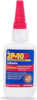 FastCap 2P-10 - Medium – Industrial Strength Super Glue - CA (Cyanoacrylate Adhesive) - 2.25 oz/64g. Perfect for General Purpose Projects. 2-Part Adhesive. Activator Sold Separately (3-Bottles)
